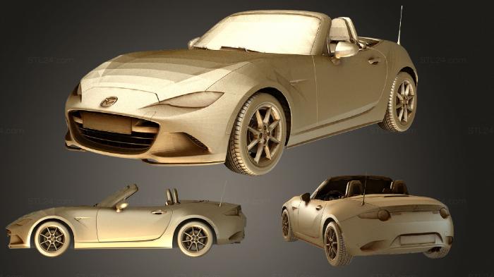 Автомобили и транспорт (Mazda MX5 2016, CARS_2392) 3D модель для ЧПУ станка